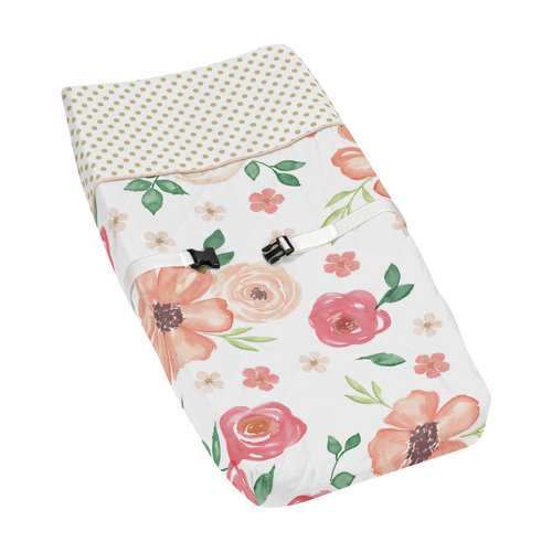 Watercolor Floral Changing Pad Cover & Reviews Birch Lane